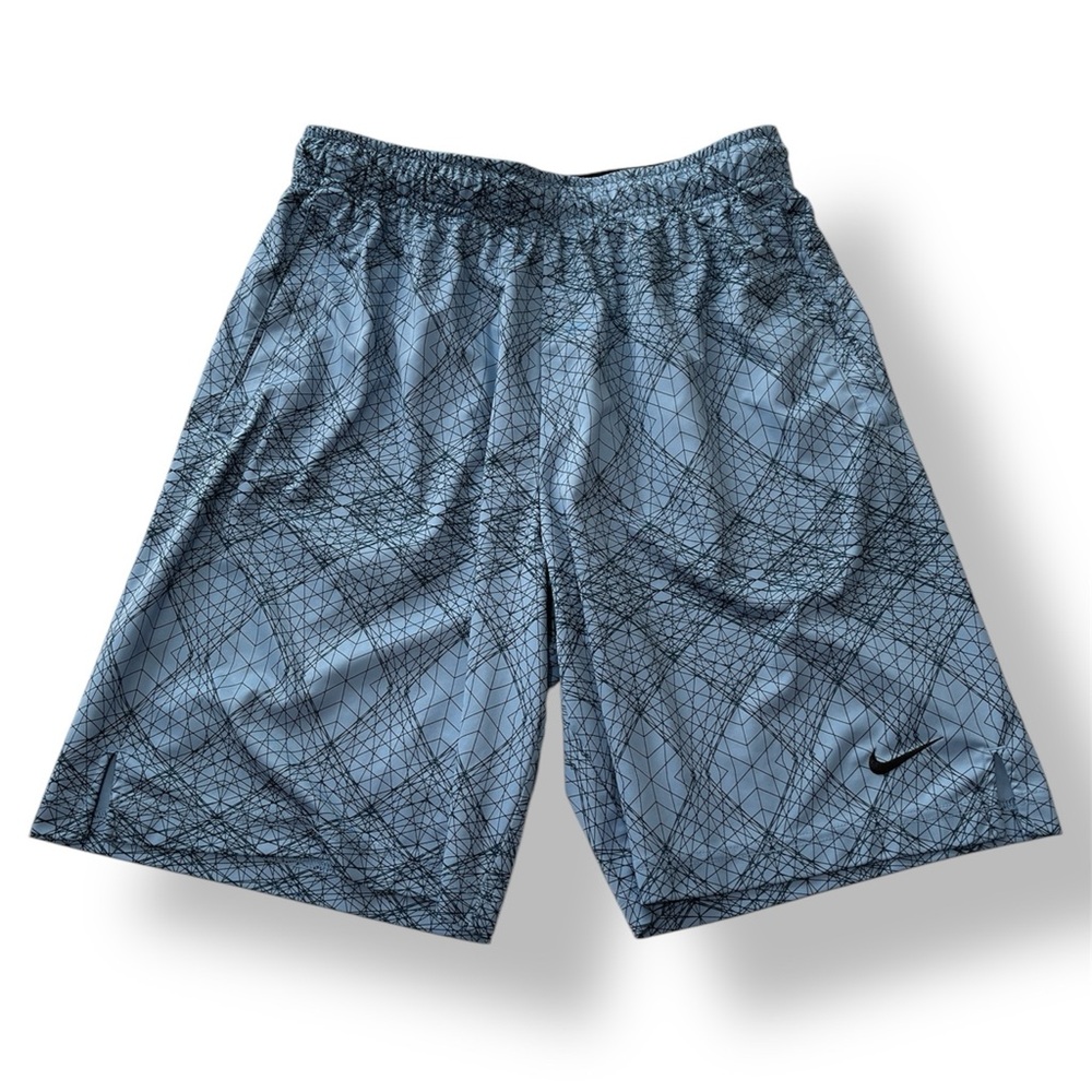 Nike Dri-Fit Men's Blue Geometrict Lines Athletic Shorts